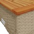 Juego de sofás de jardín con cojines beige 3 pzas ratán
