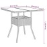 Set comedor jardín 5 pzas cojines ratán sintético vidrio