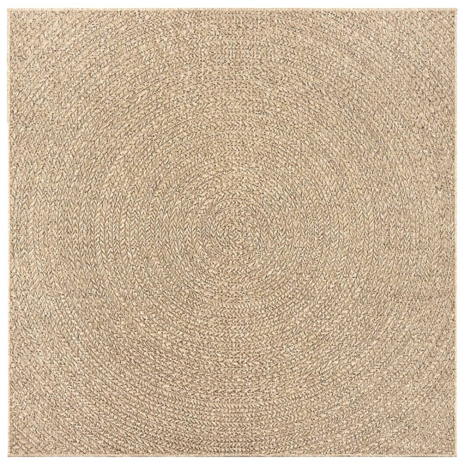 Alfombra ZIZUR apariencia de yute interior exterior 240x240