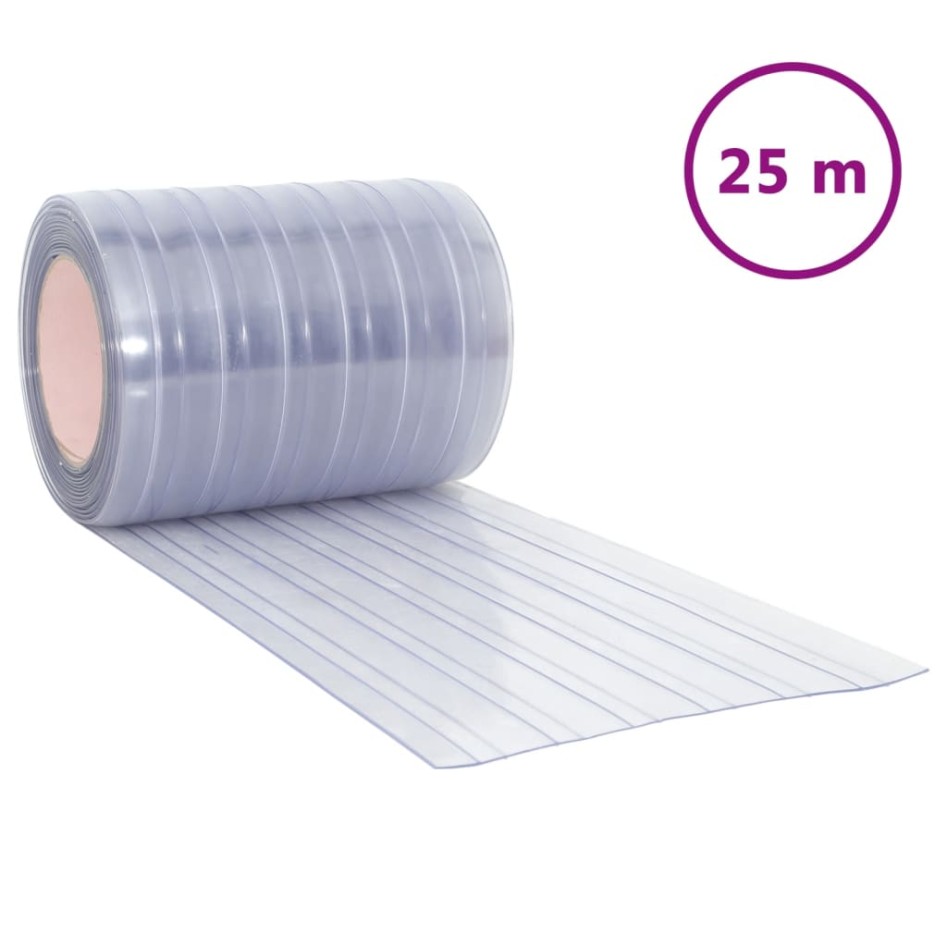 Tira de cortina para puertas PVC transparente 300x2,6 mm 25