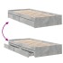 Cama con cajones madera ingeniería gris hormigón 90x200