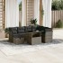 Set de sofás de jardín y cojines 8 piezas ratán sintético
