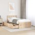 Estructura de cama sin colchón madera maciza de pino 100x200