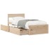Estructura de cama sin colchón madera maciza de pino 100x200