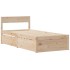 Estructura de cama sin colchón madera maciza de pino 100x200