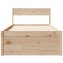 Estructura de cama sin colchón madera maciza de pino 100x200