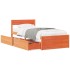 Estructura de cama sin colchón madera de pino marrón 90x200