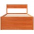 Estructura de cama sin colchón madera de pino marrón 90x200