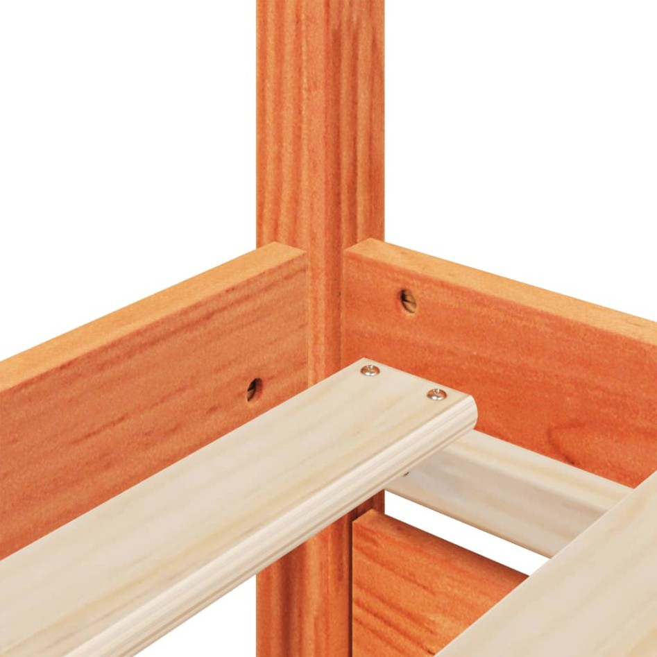 Estructura de cama sin colchón madera de pino marrón 90x200