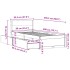 Estructura de cama sin colchón madera de pino marrón 90x200
