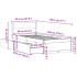 Estructura de cama sin colchón madera maciza marrón 90x190