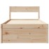 Estructura de cama sin colchón madera maciza de pino 90x190
