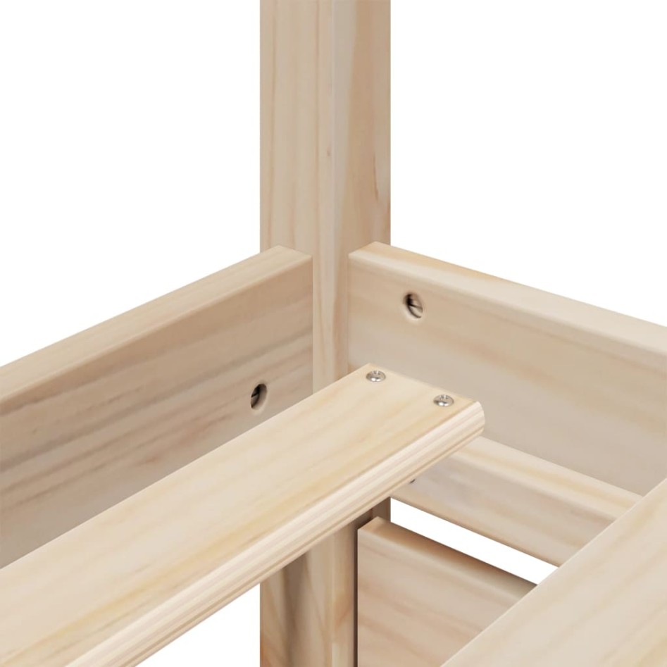 Estructura de cama sin colchón madera maciza de pino 90x190