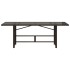 Mesa de jardín superficie vidrio ratán PE marrón 190x80x75