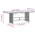 Mesa de jardín superficie vidrio ratán PE marrón 190x80x75