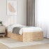 Estructura de cama sin colchón madera maciza pino 75x190