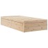 Estructura de cama sin colchón madera maciza pino 75x190