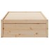 Estructura de cama sin colchón madera maciza pino 75x190