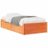 Estructura de cama sin colchón madera de pino marrón 90x200