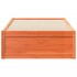 Estructura de cama sin colchón madera de pino marrón 90x200