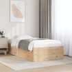 Estructura de cama sin colchón madera maciza de pino 90x200 cm