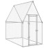 Jaula para gallinas acero galvanizado plateado 200x100x190