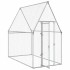 Jaula para gallinas acero galvanizado plateado 200x100x190