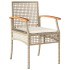 Set muebles de jardín 4 piezas y cojines ratán sintético