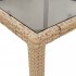 Set comedor jardín 7 pzas cojines ratán sintético vidrio