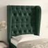 Cabecero con orejas de terciopelo verde oscuro 83x23x118/128