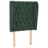 Cabecero con orejas de terciopelo verde oscuro 83x23x118/128