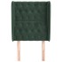 Cabecero con orejas de terciopelo verde oscuro 83x23x118/128