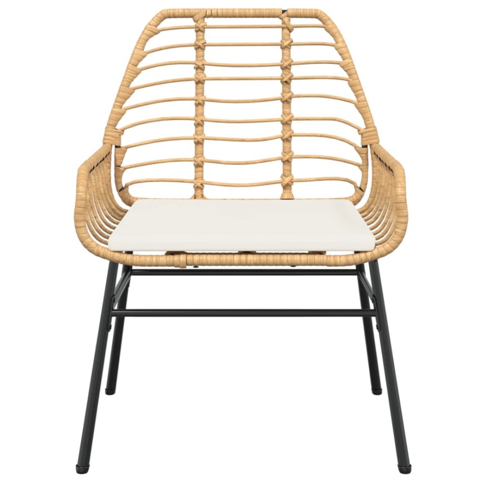 Sillones de jardín con cojines 2 uds ratán sintético