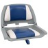 Set asientos plegables para barco 4 uds con cojín blanco y