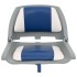 Set asientos plegables para barco 4 uds con cojín blanco y