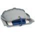 Set asientos plegables para barco 4 uds con cojín blanco y