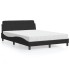 Cama con colchón terciopelo negro 140x190