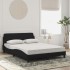 Cama con colchón terciopelo negro 140x190