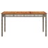 Mesa de jardín ratán sintético madera acacia gris 140x80x75