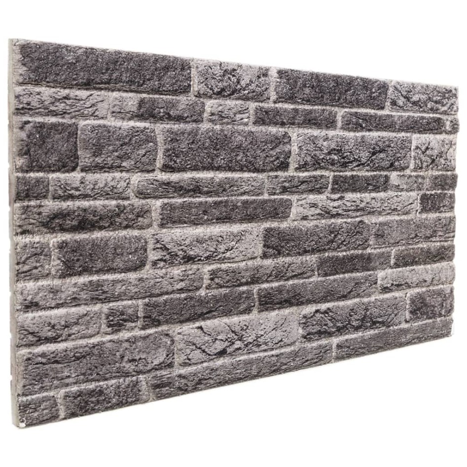 Paneles de pared 3D 10 unidades EPS gris antracita 100x50