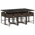 Set comedor de jardín 7 pzas con cojines ratán sintético