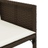Set comedor de jardín 7 pzas con cojines ratán sintético