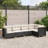 Set de muebles de jardín 5 pzas y cojines ratán sintético