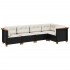 Set de muebles de jardín 5 pzas y cojines ratán sintético