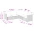 Set de muebles de jardín 5 pzas y cojines ratán sintético