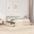 Estructura de cama sin colchón madera de pino blanca 140x200