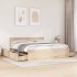 Estructura de cama sin colchón madera maciza de pino 200x200