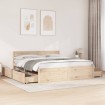 Estructura de cama sin colchón madera maciza de pino 200x200 cm