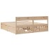 Estructura de cama sin colchón madera maciza de pino 200x200