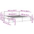 Estructura de cama sin colchón madera maciza de pino 200x200